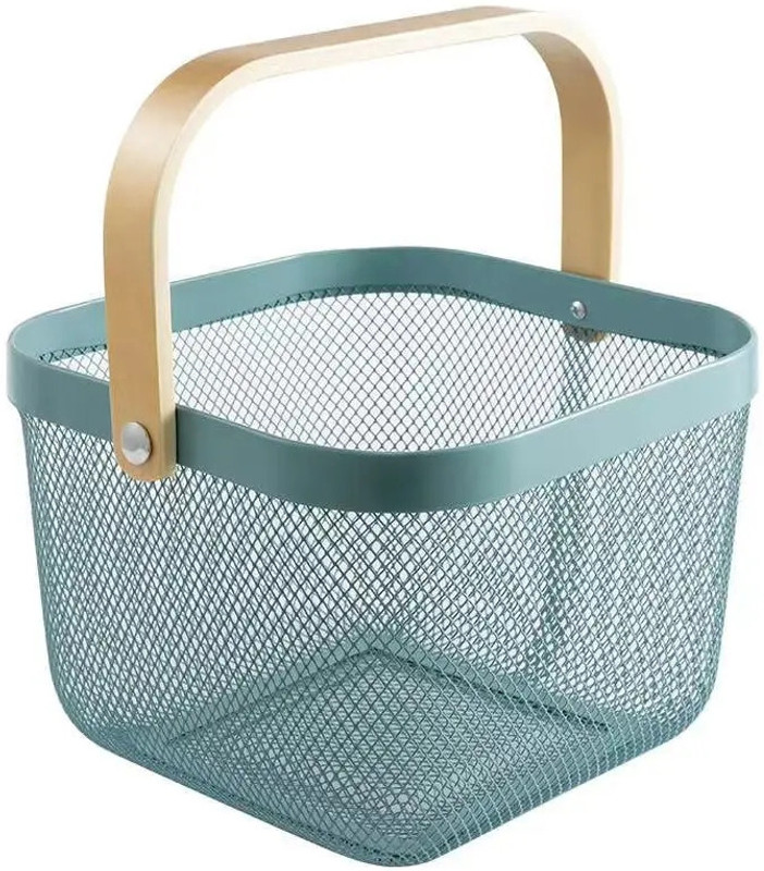 Ladila Steel Fruits & Vegetables Basket for Kitchen Storage Hanging Picnic Shopping Basket Storage Basket(Pack of 1)