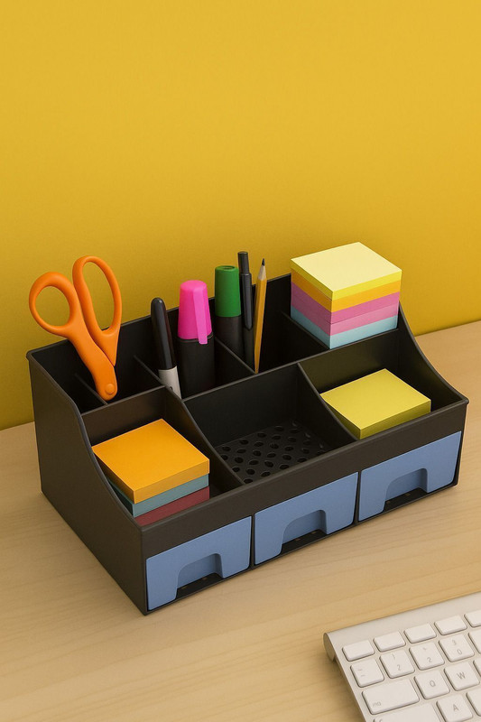 PSA Plastic Storage Box Makeup Organizer Storage Basket(Pack of 1)