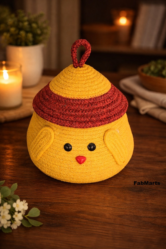 FABMARTS Jute Jute handcrafted basket Storage Basket(Pack of 3)
