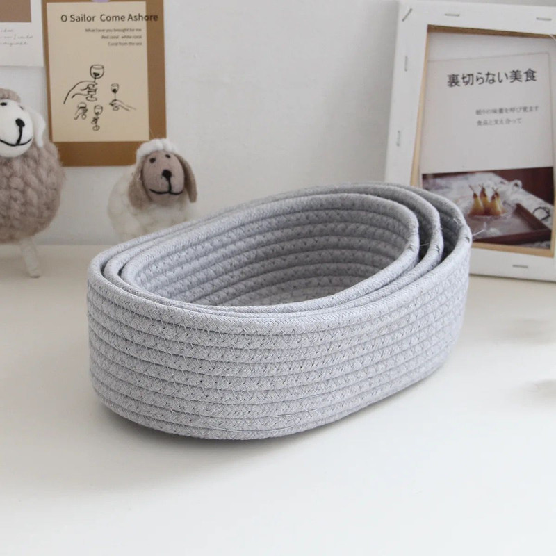JIZZBY STORE Jute Bread Basket(Grey)