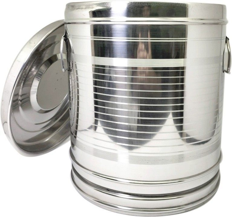 bartan hub Stainless Steel Large Rice/Flour(Aata) Container /Storage Set of 1 (Dishwasher Safe , 15 KG , Tea , Coffee , Sugar Container ) Stainless Steel Large Rice/Flour(Aata) Container /Storage Set of 1 (Dishwasher Safe , 15 KG , Tea , Coffee , Sugar Container ) 15 L Drum(Steel, Pack of 1)