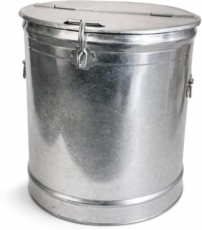 Arora Trunk House D1 Galvanised Metal Storage Drum with Secure Locking Lid, Multipurpose Dry Storage 0 L Drum(Silver, Pack of 1)