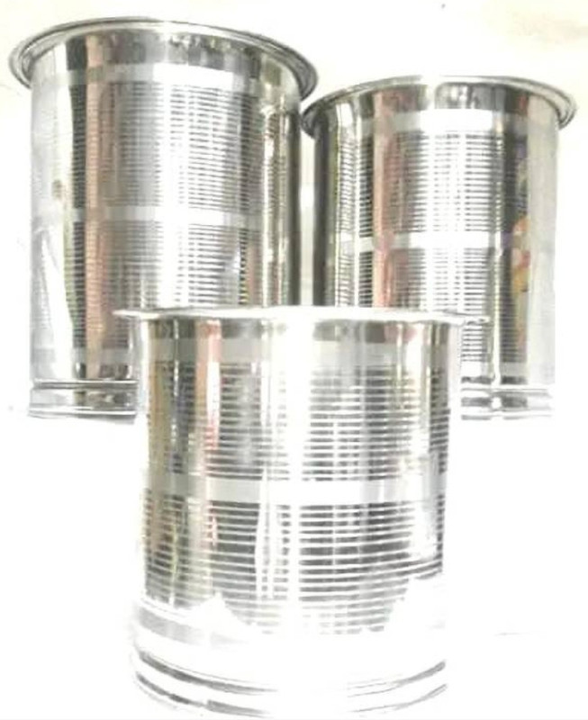 SBM Steel pawali water and Aata storage 8 L 12 L tanki 2 pcs set 12x15 12 L Drum(Steel, Pack of 2)