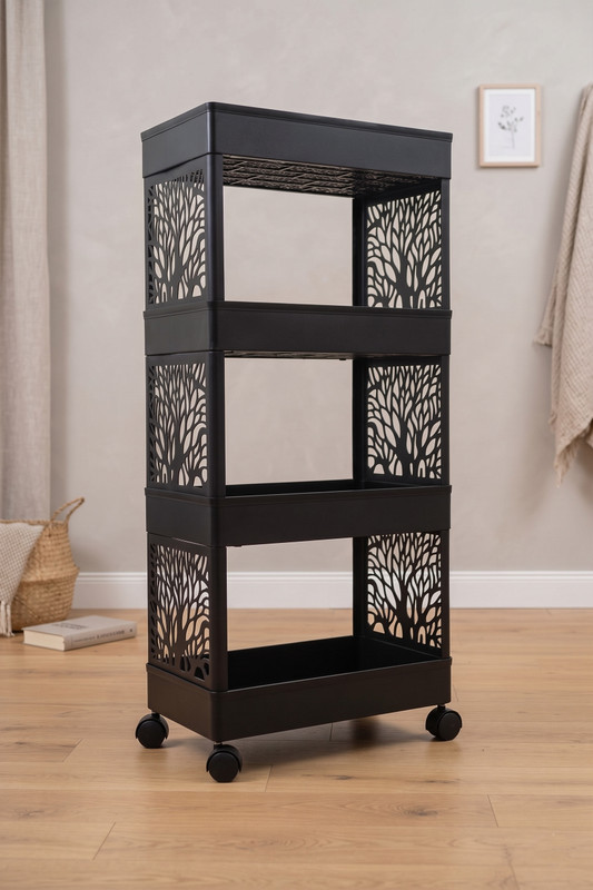 Surety for Safety Shelf Organizers(Black, Plastic)