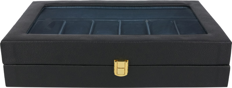 Avasar Watch Box organiser case Watch Box(Black, Holds 12 Watches)