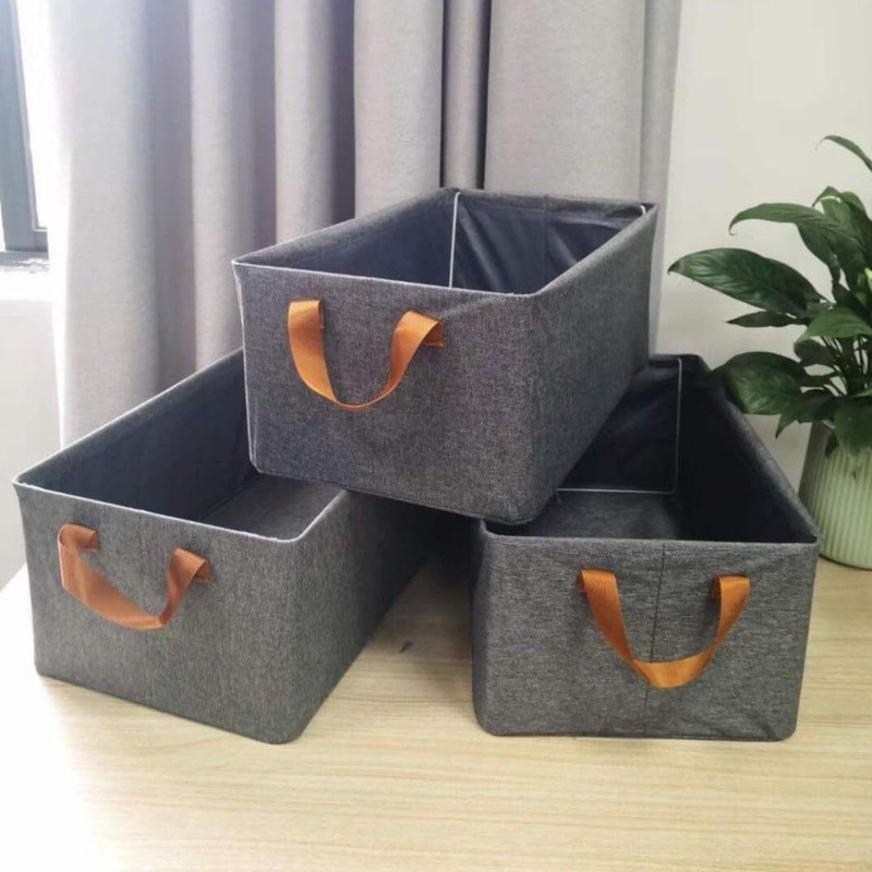 DIOXIT Foldable 26L Cloth Storage Boxes, Sheets, Toys, Books Shelf Organizer Shelves Polyester Laundry Bag(Grey)