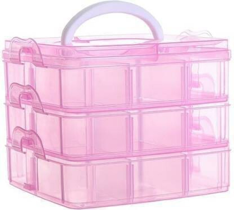 PUHBRHY Cosmetic & Make-up Organizers(Pink, Plastic)