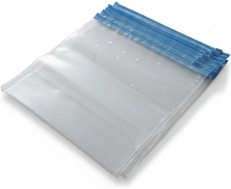 Maune Hub 10 Pcs Ziplock Pouch Vegetable Bag for Fridge Food Cover Hanging Storage Vacuum Bags(Pack of 10)