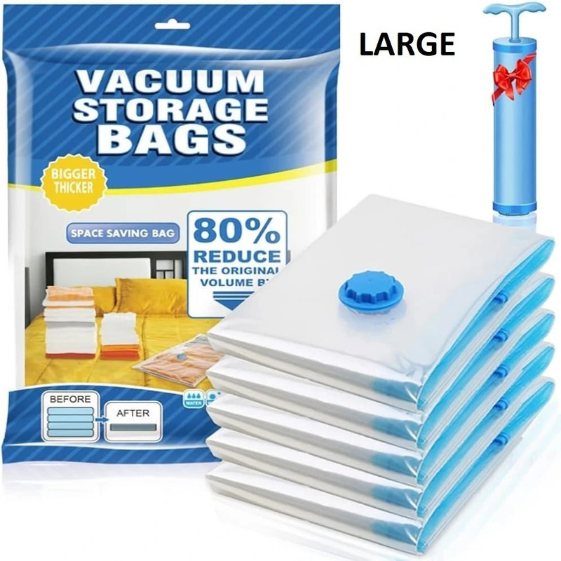 VAJRAKAY Storage Vaccum Bag pack of 5 Travel Storage Vacuum Bags(Pack of 5)