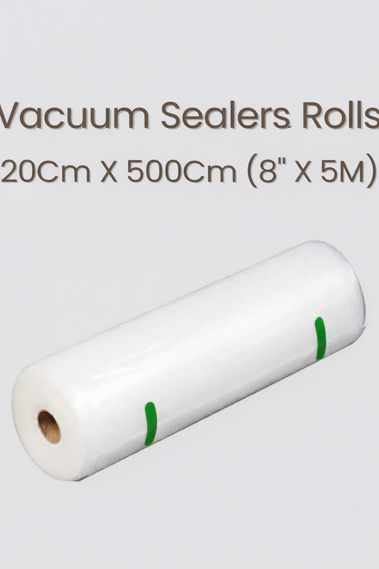 FRESHWORLD Vacuum Sealer Roll Food Storage Bags | One Side Embossed | 22cmX500cm (9"x5m) Organic Matter Storage Vacuum Bags(Pack of 1)