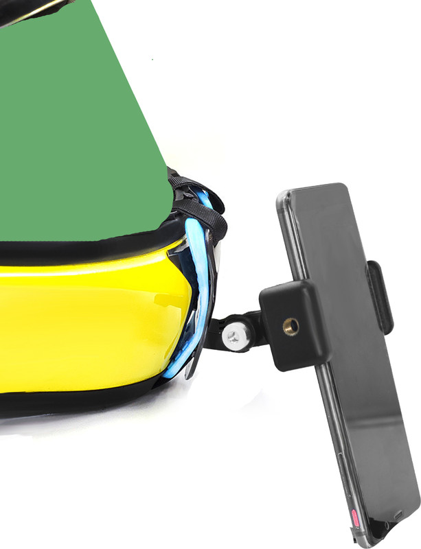 ExpressBuys Helmet Head Belt Strap Chin Mount+Mobile Holder Bracket For Mobile MotoVlogging Strap(Black)