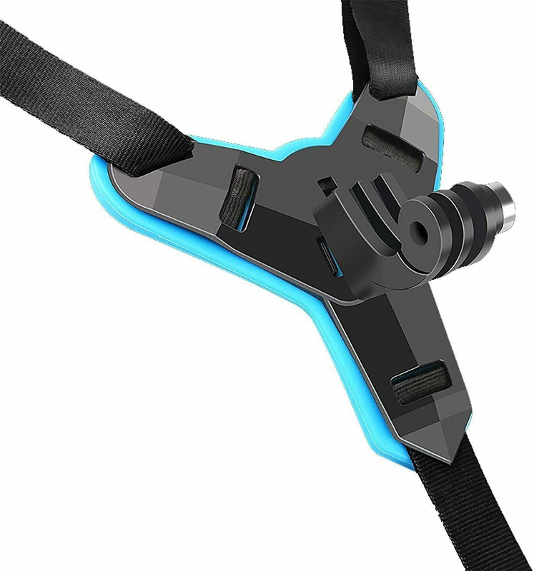 bediwell Bike Helmet Holder for Gopro/Mobile Adjustable Strap Chin MounT Camera Holder Strap(Black)