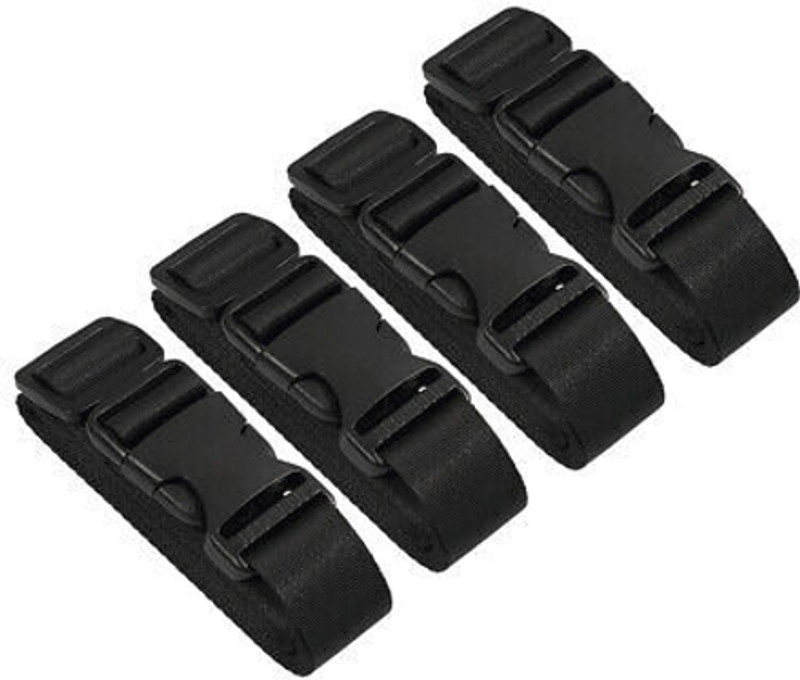 Nihspruhay 4-Pack Travel Bag Packing Straps Premium Accessory for Travel Bag Closure Strap(Black)