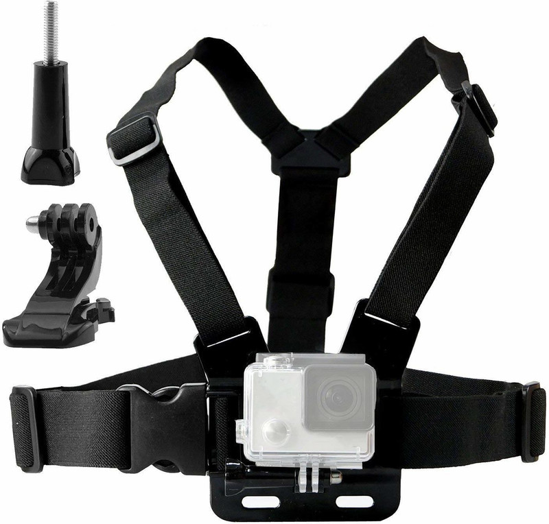 Schsteindar Adjustable Camera Belt with J-Mount Compatible with Action Cameras GoPros Strap(Black)