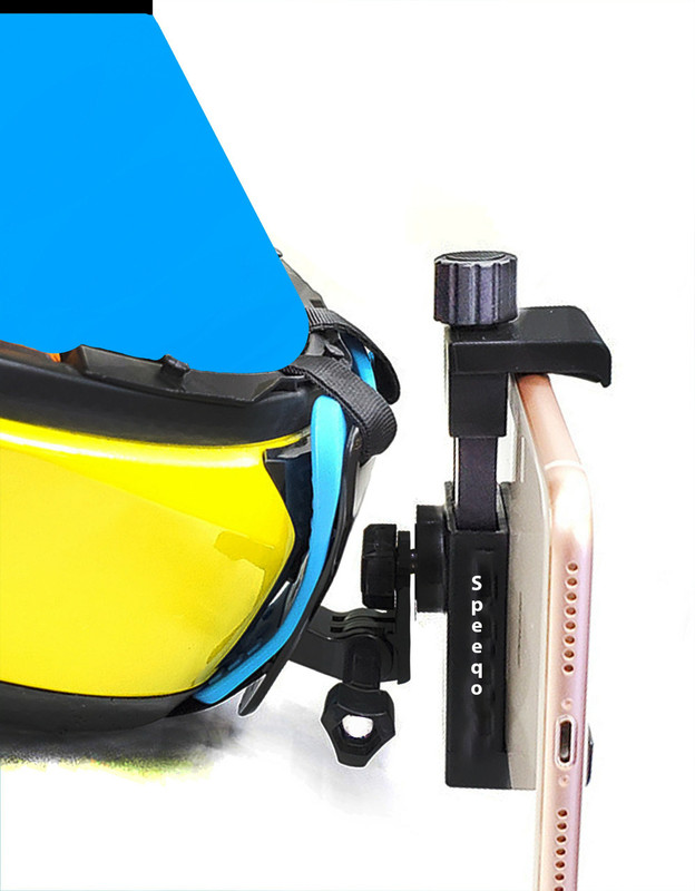 Speeqo MotoVlogging Chin Mount Strap For Helmet+360Mobile Holder|BikeMotovlogging Setup Strap(Black, Blue)