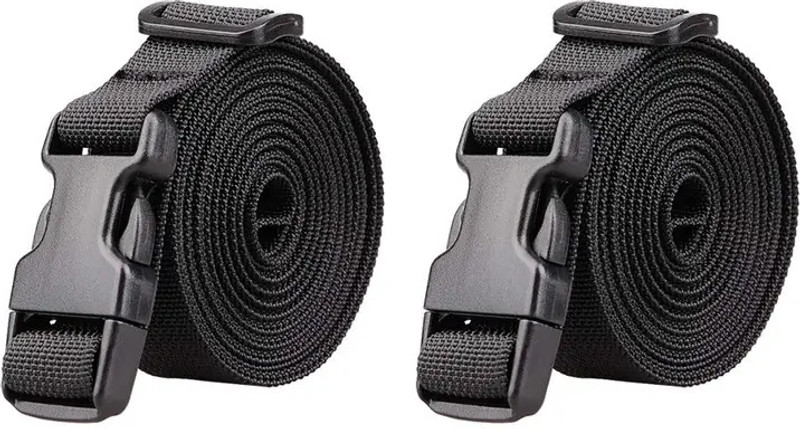 iCONY 1.5"x10 Feet Long Utility Strap Belt with Quick Released Buckle Adjustable 2Pack Strap(Black)