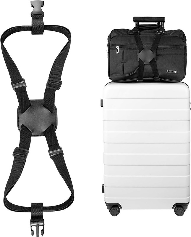 SHOPEE 2PCS Luggage Straps Bag Bungees for Add a Bag, Adjustable Elastic Travel Strap(Multicolor)