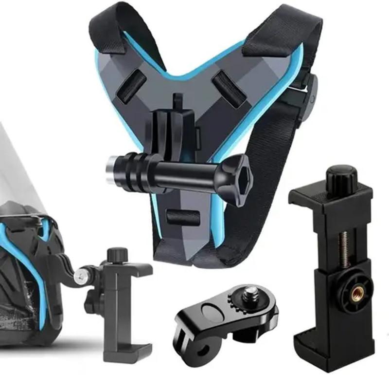 Pinxo Multipurpose Chin Strap Mount for All Phones, GoPro & Action Cameras Strap(Multicolor)