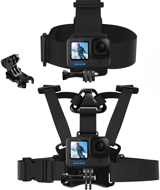 HOJI Head Mount Strap & Chest Mount Harness Chesty Kit Strap(Black)