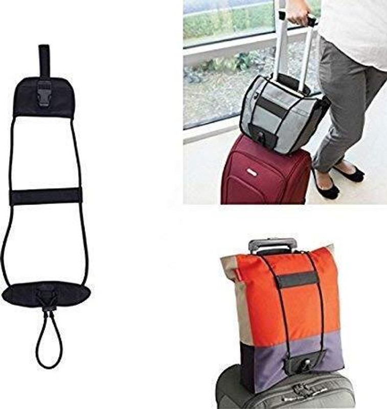 Shreedhar Impex Adjustable Luggage Bag Strap Suitcase Belt | Travel Carry-On Bungee Strap Strap(Black)