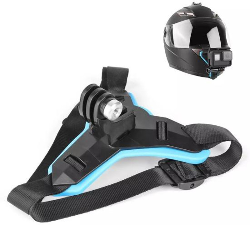 Nizix Helmet Chin Strap – Mount for GoPro Hero 9/8/7/6, Phones, Action Cams Strap(Black)