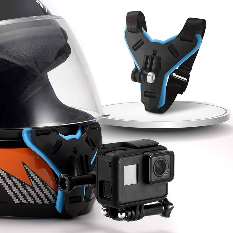 Pinxo Chin Strap Mount with Phone Holder for GoPro Hero, DJI, Yi & More Devices Strap(Multicolor)