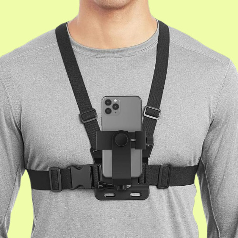 Qolic Multi-Angle Chest Mount Harness for Adventure & Sports Recording Strap(Black)