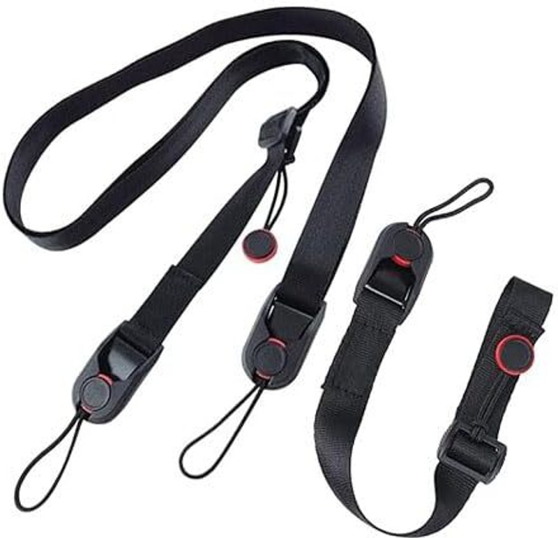 fotokina Wrist & Camera Lanyard Strap – Adjustable Quick Release Neck Strap for D-S-L-R Strap(Black)