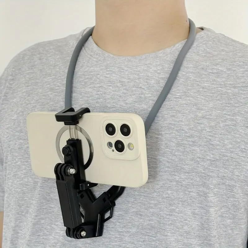 Clefairy Neck Phone Holder for Recording, Neck Tripod for Phones Hands Free Strap(Muti)