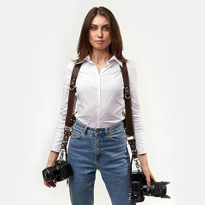 MOUFLON DB DUAL CAMERA BELT Strap(Dark Brown)