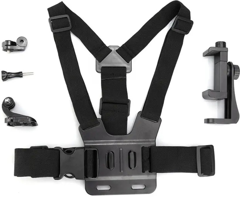 Gadgetturbo GoPro Adjustable Chest Strap Mount Body Belt Harness For Gopro Hero & Mobiles Strap(Black)