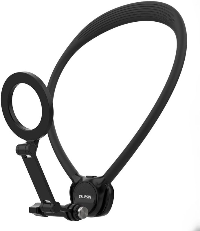 Telesin Neck Mount Se 2.0 Combo Set, Magnetic Phone Holder for iPhone Android, Strap(Black)
