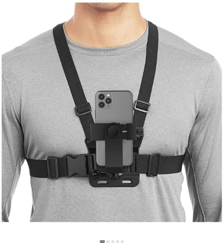 LAVITRA Universal Chest Harness Mount for Vlogging | Mobile & Action Camera Holder Strap Strap(Black)