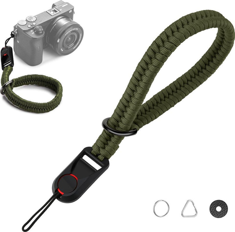 SERPLEX Military Green Quick Release Camera Wrist Strap Adjustable Handwoven Design Strap(Army Green)