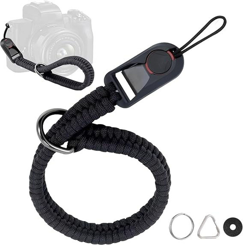 SNOWIE SOFT Lanyard for Digital Camera Nylon Braided Wrist Strap Quick Release Universal Strap(Black)