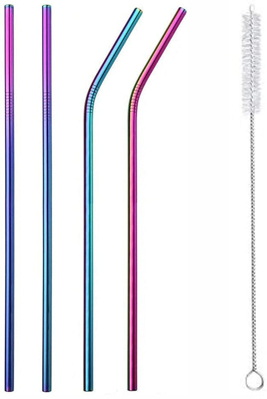 AL ATASH Straight Drinking Straw(Multicolor, Pack of 5)