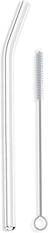 MICASHU Bent Drinking Straw(Silver, Pack of 2)