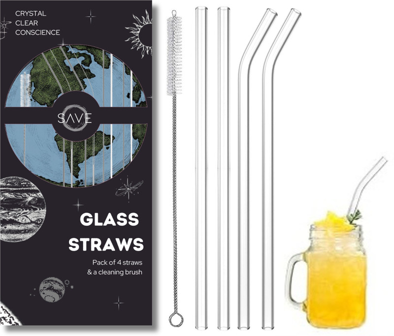 Save Bent Drinking Straw(White, Pack of 5)