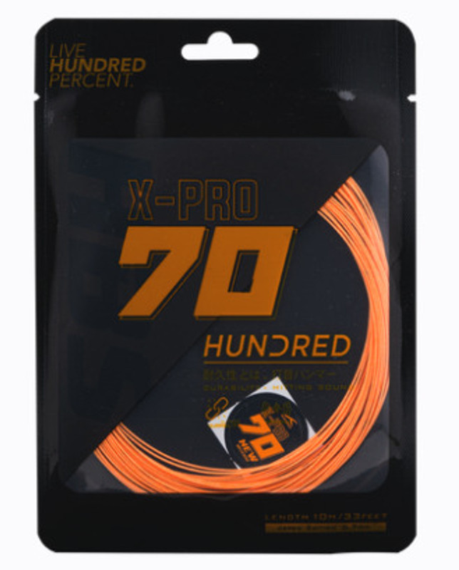 HNDRD 70 X PRO Badminton String/Gutting 0.7 Badminton String - 10 m(Black)