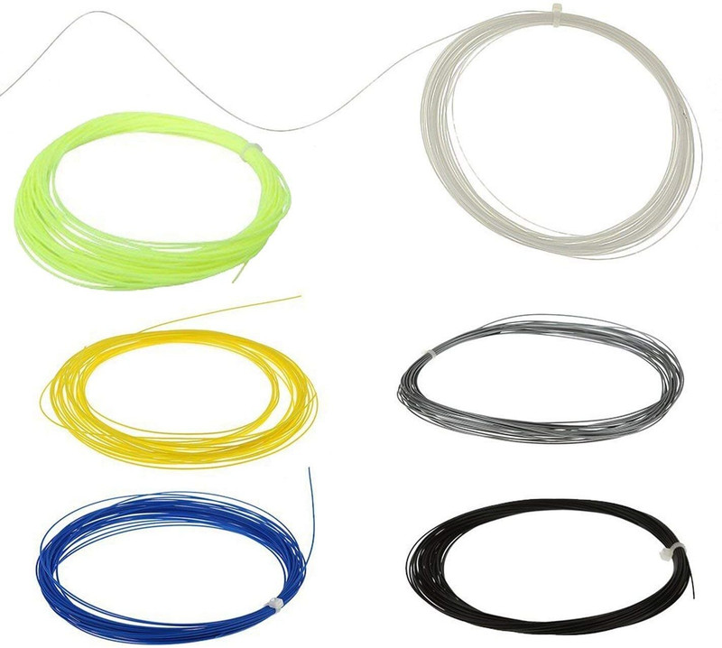 JRYU Badminton Bat Rackets String 0.7 Badminton String - 9 m(Multicolor)