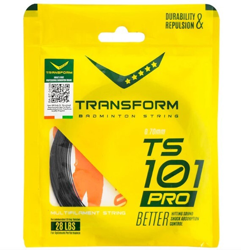 Transform STRING TS ONE 0.7 Badminton String - 10.5 m(Black)