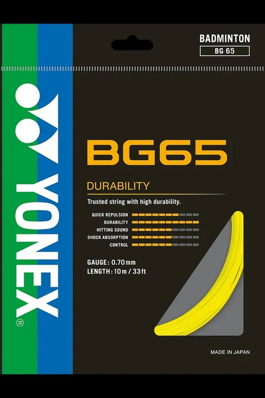 BADMI BG 65 0.7 Badminton String - 10 m(Yellow)