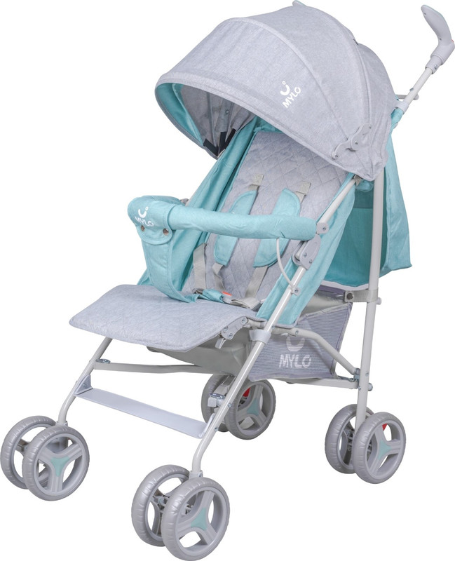 MYLO Baby Vista Ultra-Light Stroller | Front wheel Swivel function | 6-36 Months Twin Strollers & Prams(Multi, Green, Grey)