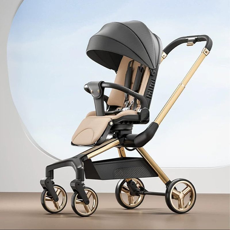 StarAndDaisy Stroller / Pram for Baby with 3 Recline Position & 5 - Point safety harness Stroller(3, Black, Brown)