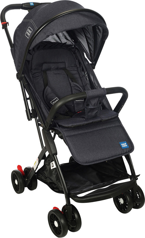 MeeMee Premium Baby Stroller Pram| 0-3 Years| 5 Points Safety Belt| 3 Level Canopy Pram(3, Black)