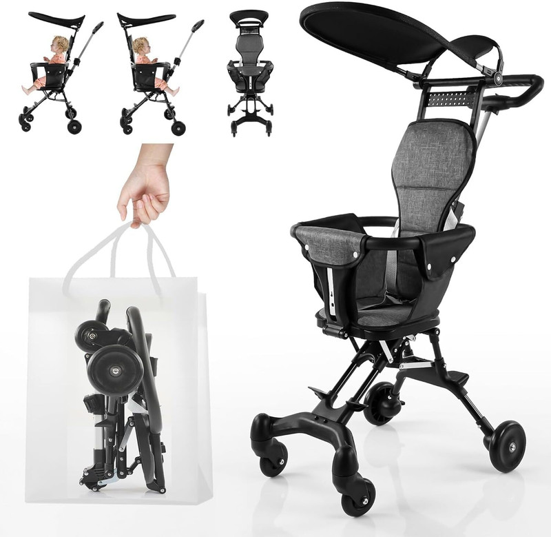 PORMONO Foldable Baby Stroller 3 in 1 Baby Stroller Travel Baby Stroller Stroller(2, Multicolor)