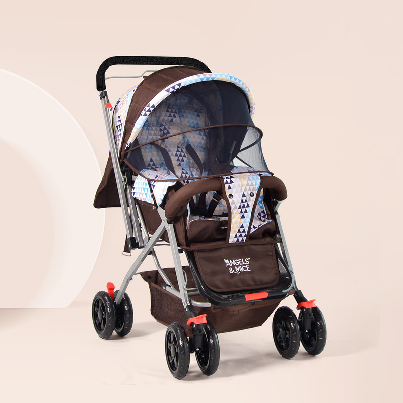 Angels & mice WonderCruise – Choco Geo Pram(Multi, Brown)