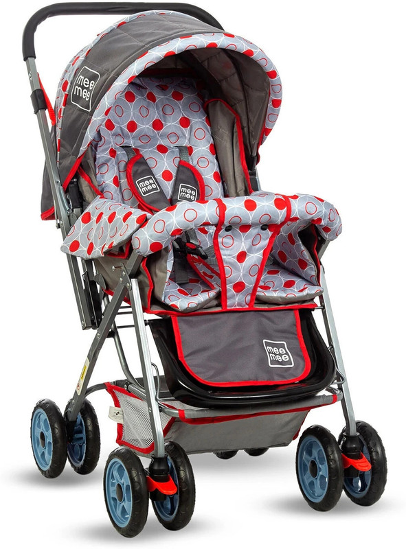 MeeMee Little Explorer Baby Stroller for 0-3 Years, Baby & Kids, 5 Point Safety Harness Pram(3, Grey)