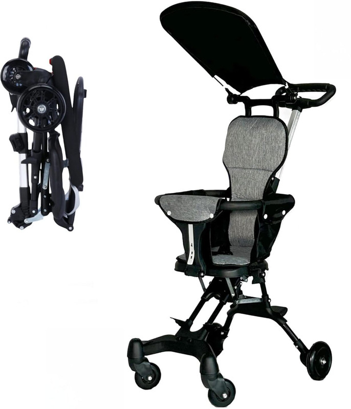 HRK Enterprise Ultra Compact Baby Stroller 360°Swivel Wheel Basket Fix In Bag Travel Friendly Stroller(Multi, Multicolor)