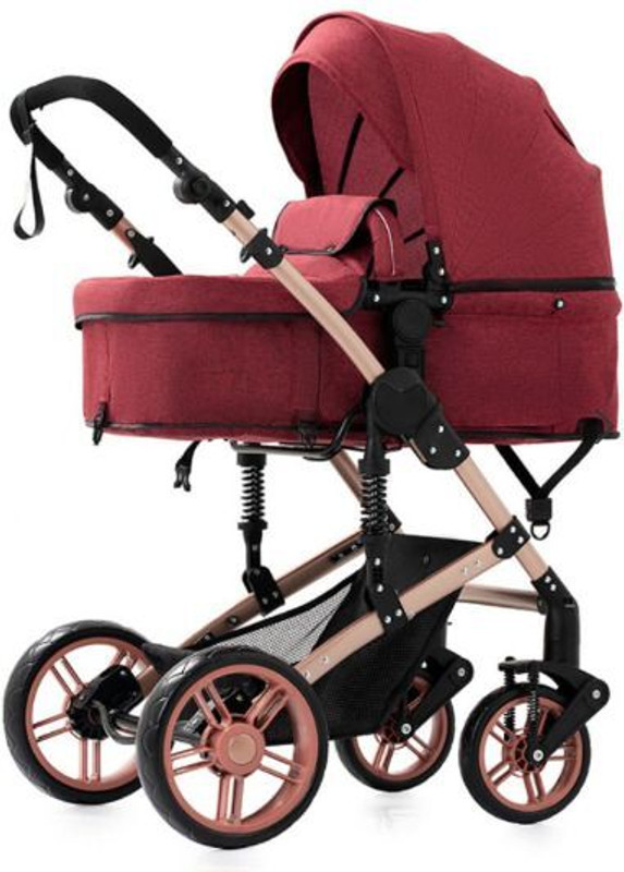 Nshoppe Baby Stroller 3 in 1 Stroller(Multi, Red)